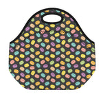 Colorful Macaron Pattern Print Neoprene Lunch Bag