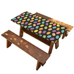 Colorful Macaron Pattern Print Picnic Table Cover