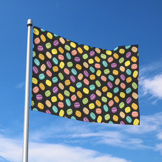 Colorful Macaron Pattern Print Polyester Flag