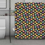 Colorful Macaron Pattern Print Polyester Shower Curtain