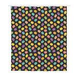 Colorful Macaron Pattern Print Polyester Shower Curtain