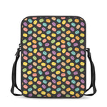 Colorful Macaron Pattern Print Rectangular Crossbody Bag