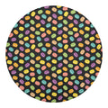 Colorful Macaron Pattern Print Round Blanket