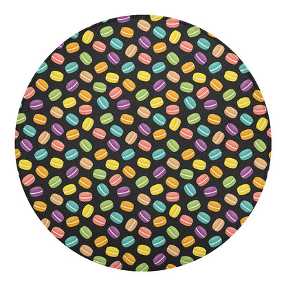 Colorful Macaron Pattern Print Round Blanket