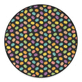 Colorful Macaron Pattern Print Round Floor Mat