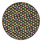 Colorful Macaron Pattern Print Round Floor Mat