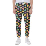Colorful Macaron Pattern Print Scuba Joggers