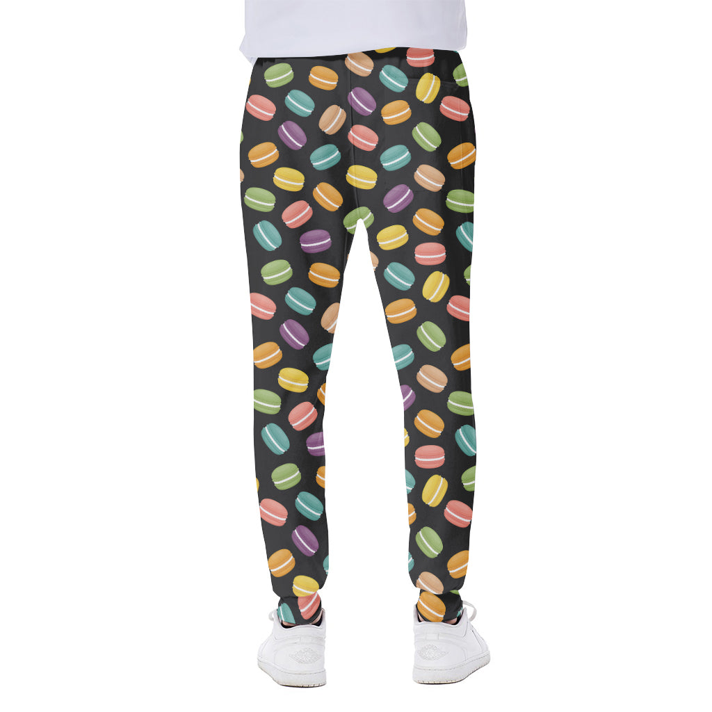 Colorful Macaron Pattern Print Scuba Joggers