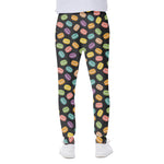 Colorful Macaron Pattern Print Scuba Joggers