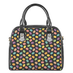 Colorful Macaron Pattern Print Shoulder Handbag