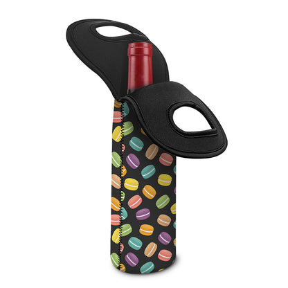 Colorful Macaron Pattern Print Single Neoprene Wine Tote