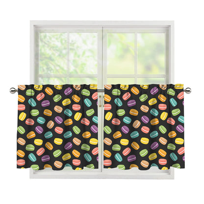 Colorful Macaron Pattern Print Tier Curtains