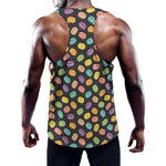 Colorful Macaron Pattern Print Training Tank Top