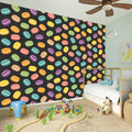 Colorful Macaron Pattern Print Wall Sticker
