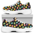 Colorful Macaron Pattern Print White Chunky Shoes
