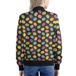 Colorful Macaron Pattern Print Women's Bomber Jacket