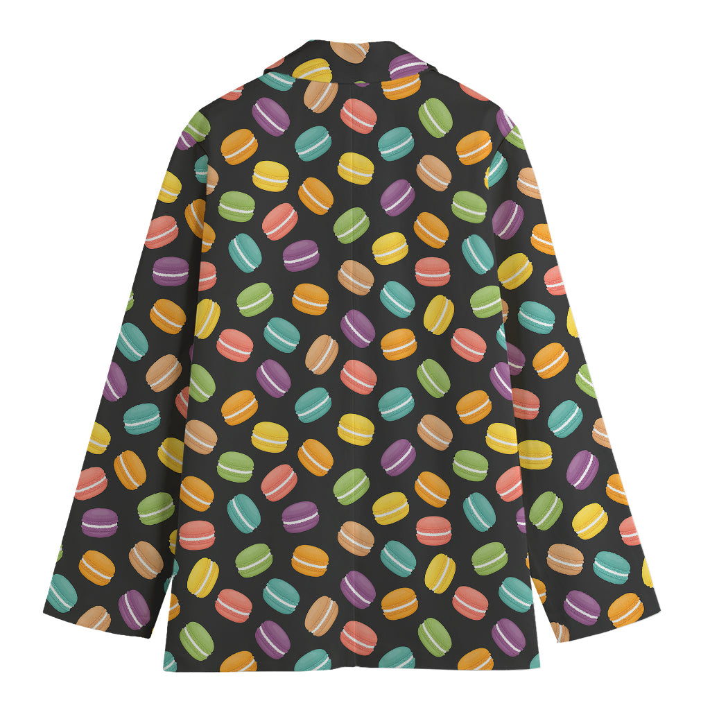 Colorful Macaron Pattern Print Women's Cotton Blazer
