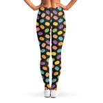 Colorful Macaron Pattern Print Women's Leggings