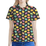 Colorful Macaron Pattern Print Women's Polo Shirt