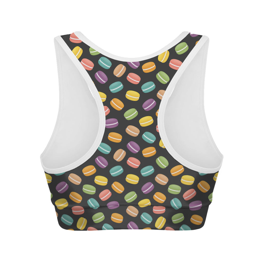 Colorful Macaron Pattern Print Women's Sports Bra