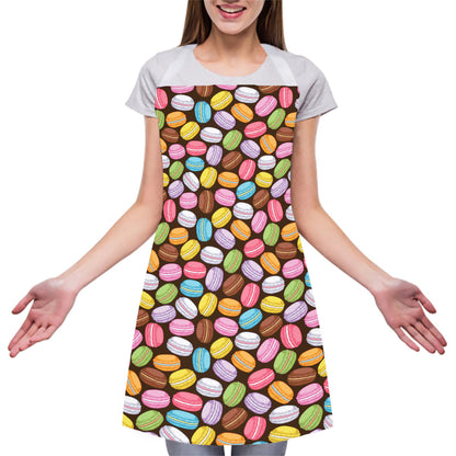 Colorful Macarons Pattern Print Adjustable Apron