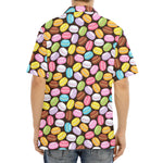 Colorful Macarons Pattern Print Aloha Shirt