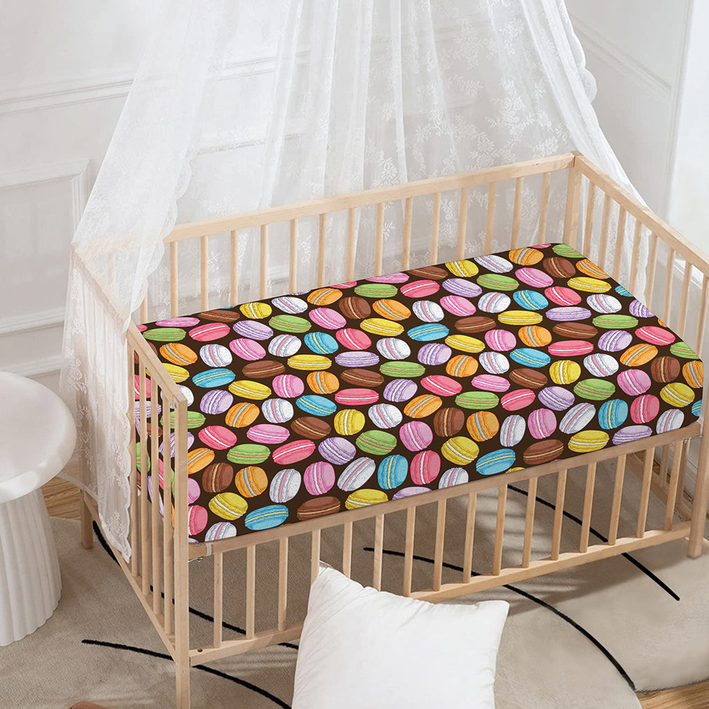 Colorful Macarons Pattern Print Baby Crib Sheet