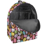 Colorful Macarons Pattern Print Backpack
