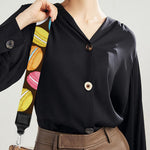 Colorful Macarons Pattern Print Bag Strap