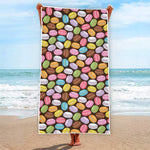 Colorful Macarons Pattern Print Beach Towel