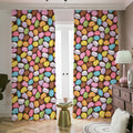 Colorful Macarons Pattern Print Dimout Pencil Pleat Curtains