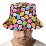 Colorful Macarons Pattern Print Bucket Hat