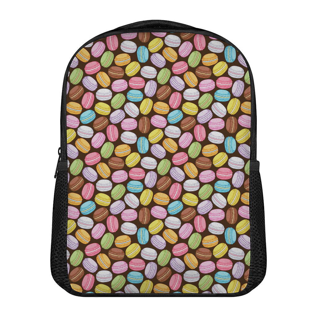 Colorful Macarons Pattern Print Casual Backpack