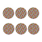 Colorful Macarons Pattern Print Coaster Set