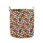 Colorful Macarons Pattern Print Collapsible Laundry Basket