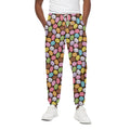 Colorful Macarons Pattern Print Cotton Sweatpants