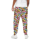 Colorful Macarons Pattern Print Cotton Pants