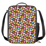 Colorful Macarons Pattern Print Crossbody Lunch Bag