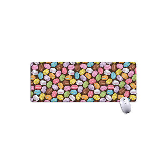 Colorful Macarons Pattern Print Extended Mouse Pad