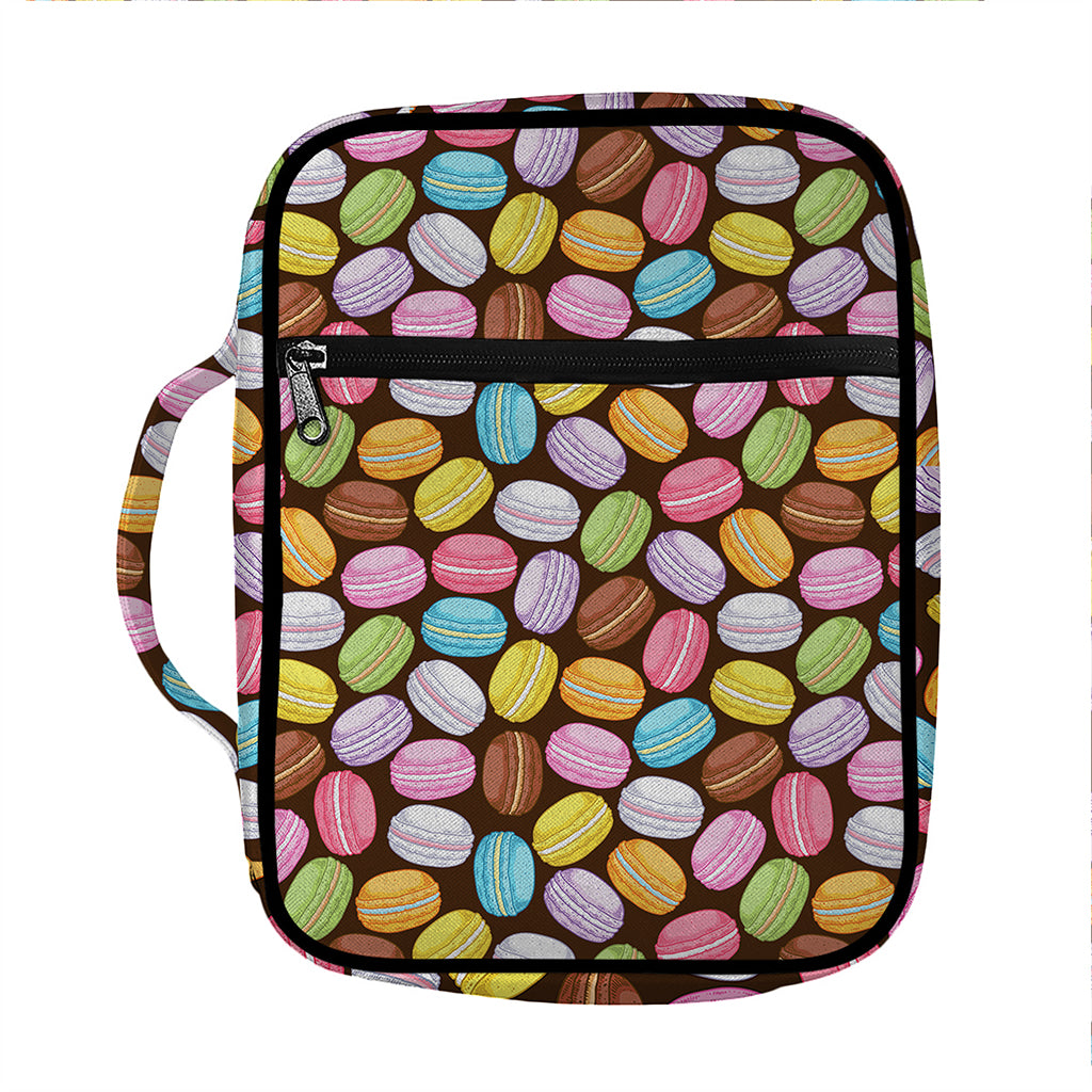 Colorful Macarons Pattern Print Front Pocket Bible Bag