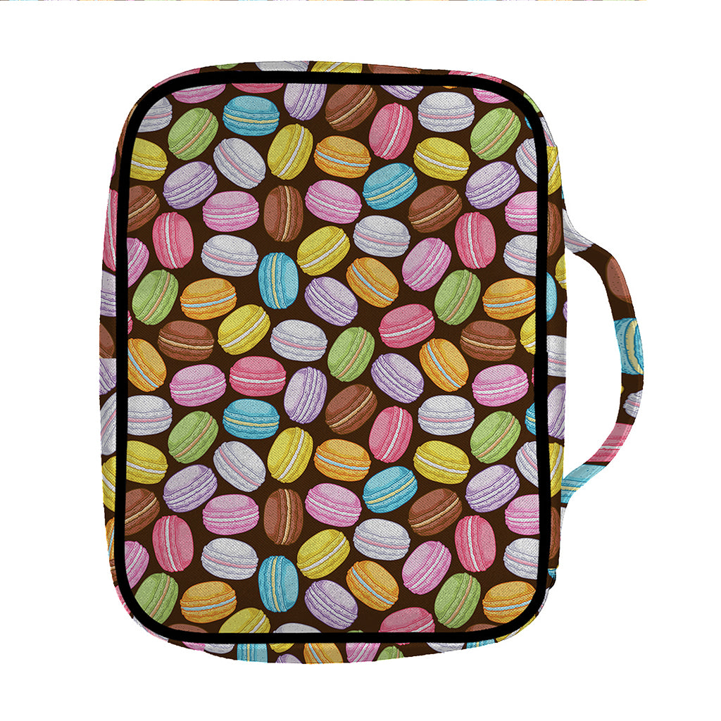 Colorful Macarons Pattern Print Front Pocket Bible Bag