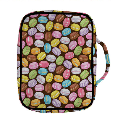 Colorful Macarons Pattern Print Front Pocket Bible Bag