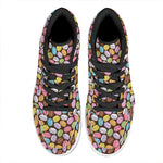 Colorful Macarons Pattern Print High Top Leather Sneakers