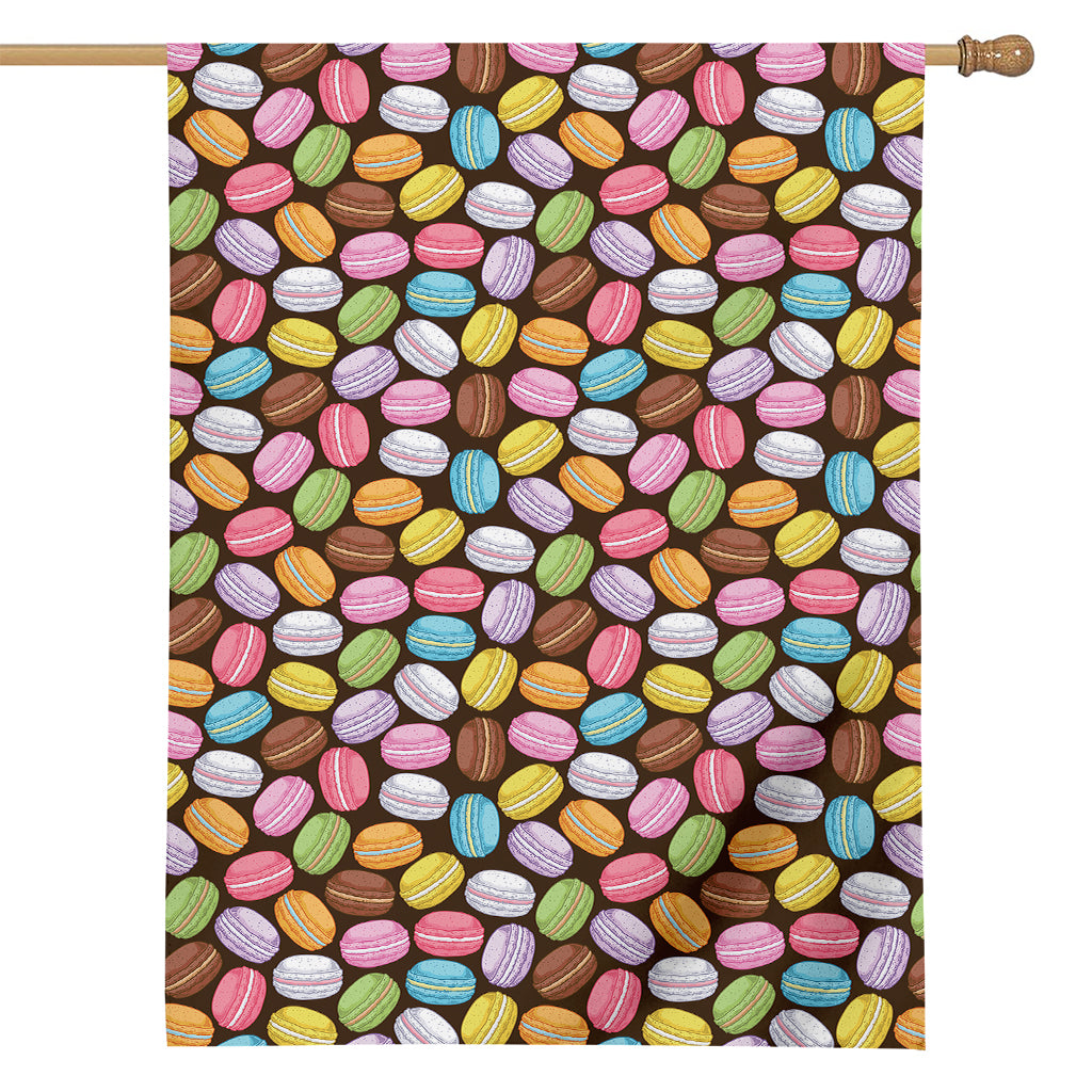 Colorful Macarons Pattern Print House Flag