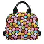 Colorful Macarons Pattern Print Insulated Lunch Bag