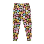 Colorful Macarons Pattern Print Jogger Pants