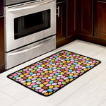 Colorful Macarons Pattern Print Kitchen Mat