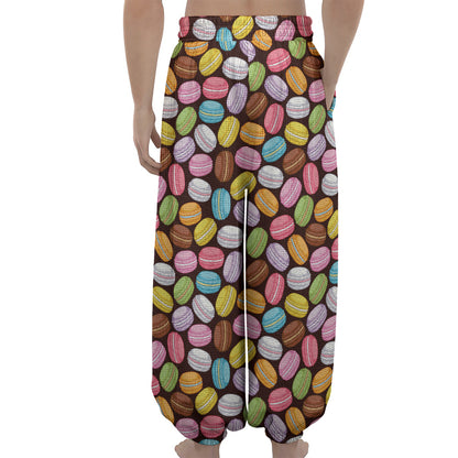 Colorful Macarons Pattern Print Lantern Pants