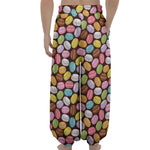 Colorful Macarons Pattern Print Lantern Pants