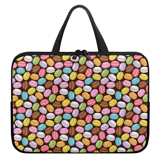 Colorful Macarons Pattern Print Laptop Sleeve With Handle